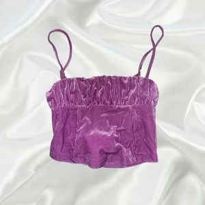 urban outfitters purple bustier crop top